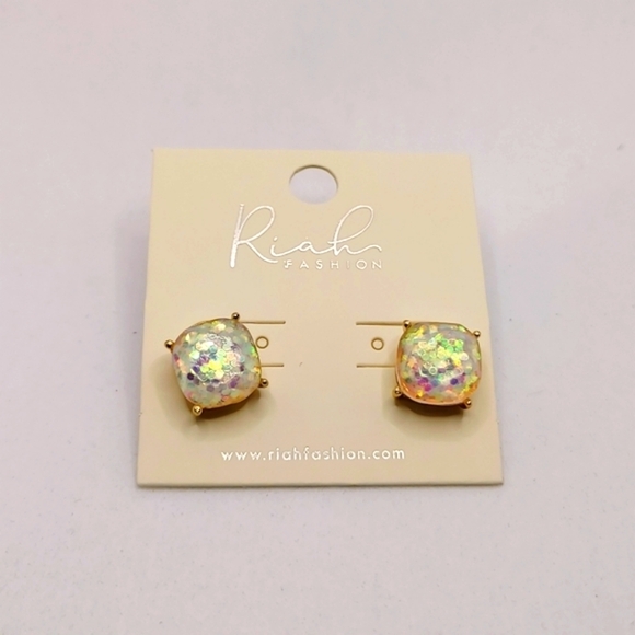 Glitter Studded Earrings - Picture 7 of 11